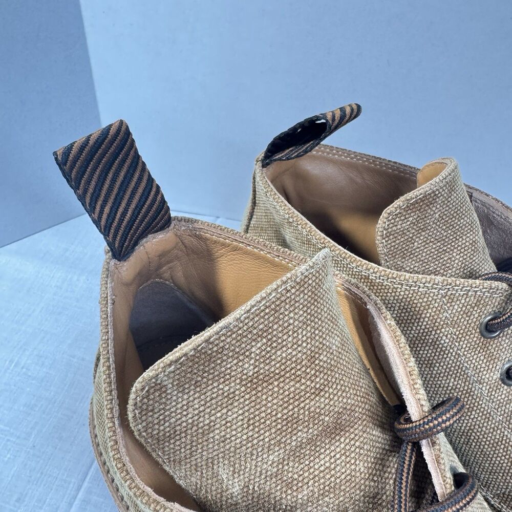Billy Reid Canvas Chukka Boots Mens 10 Heavyweight Brown* Made In Itay Hand Made - Picture 5 of 16